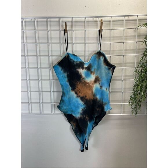 SHEIN - Blue Tie-Dye Bodysuit - Picture 3 of 6